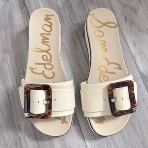 Sam Edelman gently used sandals with decorative buckle sz 7.5 fits like an 8!